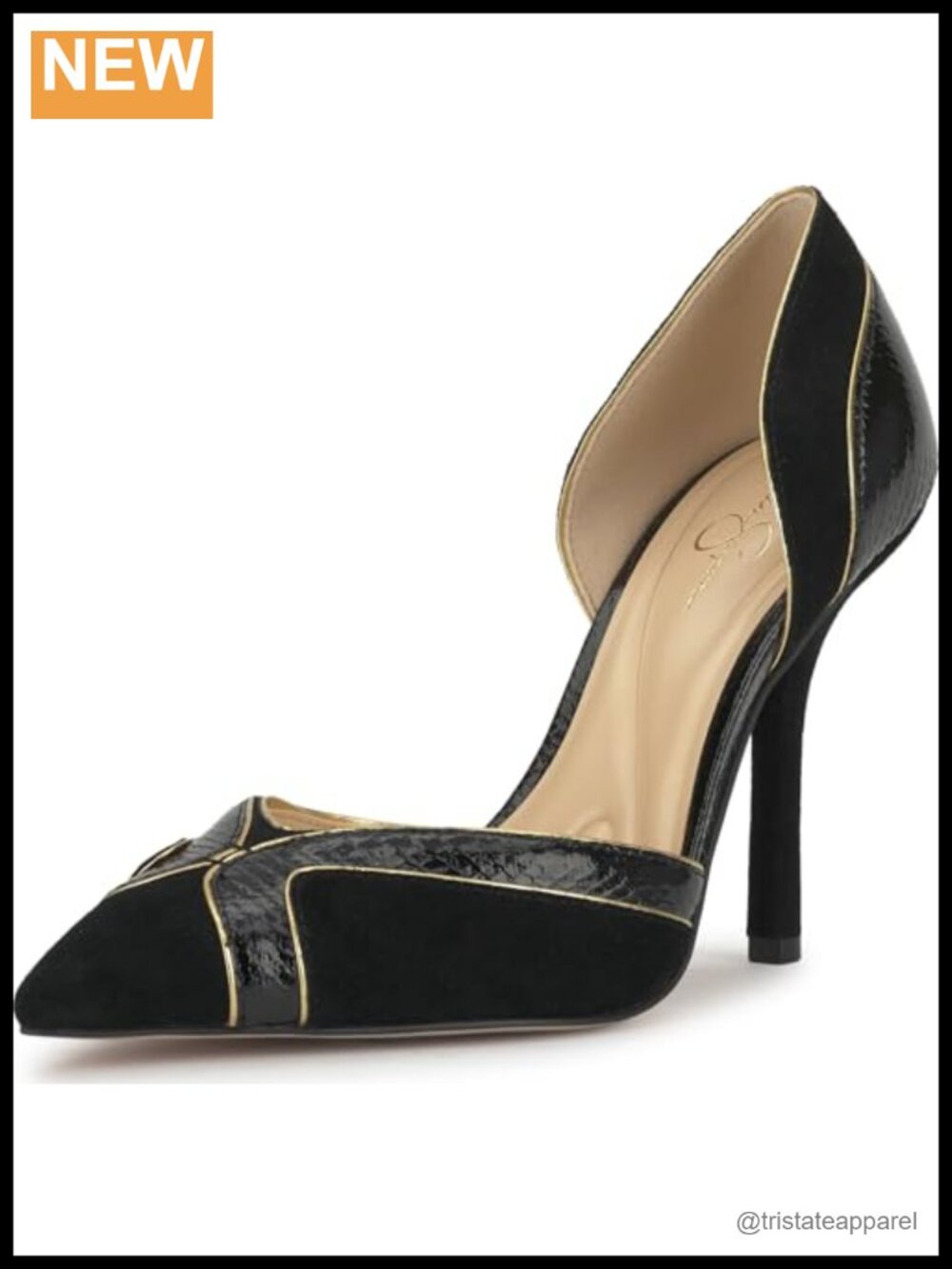 Jessica Simpson Pointed Toe D'Orsay Stiletto Pump Leather Upper